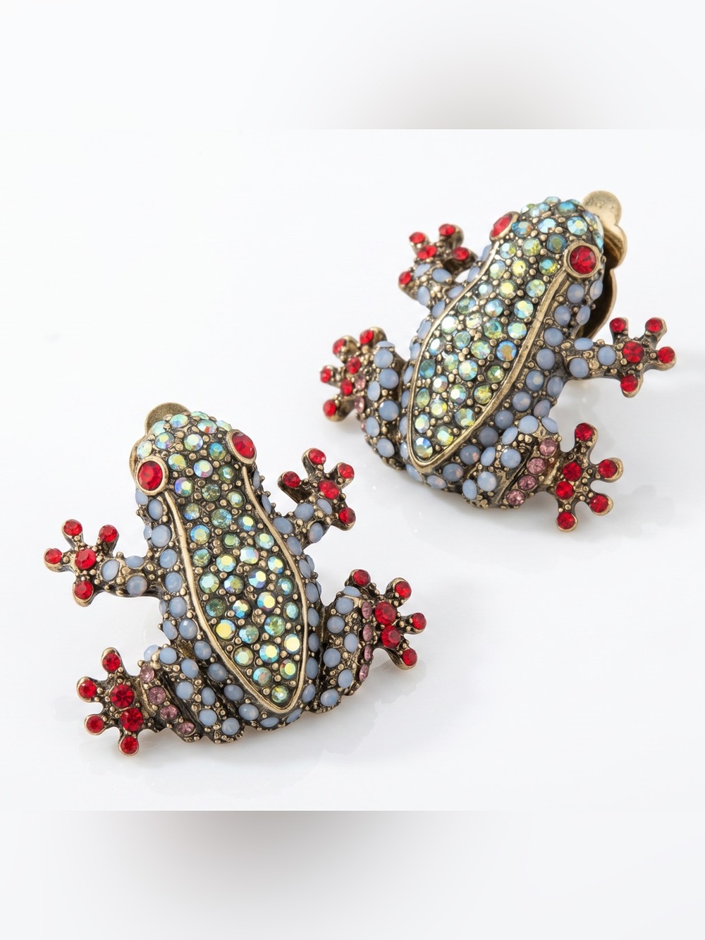 FROG RHINESTONE STATEMENT EARRINGS